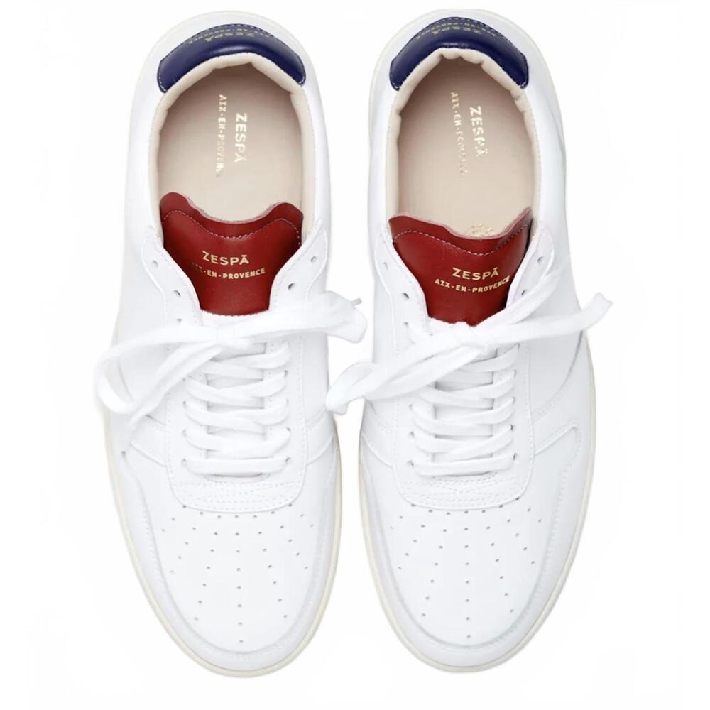 Zespa Aix-en-Provence ZSP23 Apla Nappa Leather Sneakers WhiteRed EU38 France
